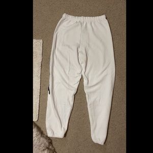 white billie eilish sweatpants